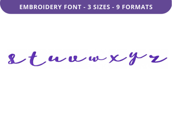 Beach Stroll Font Lowercase S to Z: A Fresh Touch for Personalized Embroidery