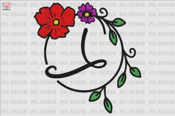 Flower Font L: A Designer’s Review for Personalized Embroidery Projects