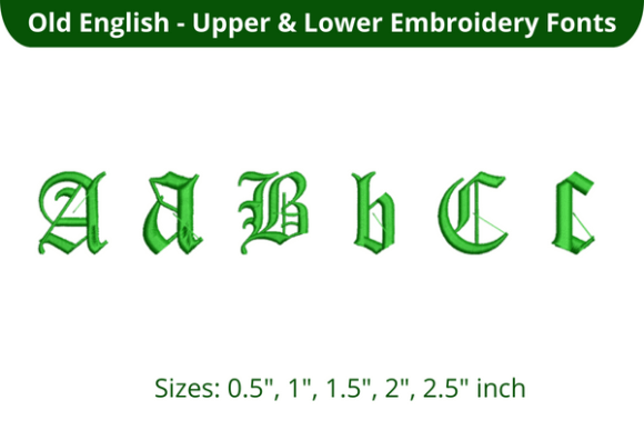 Old English Font ABC: A Designer’s Review for Boutique Sweatshirt Embroidery