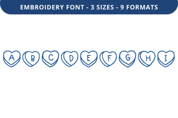 Talking Hearts Font a to I: A Designer’s Review for Boutique Embroidery